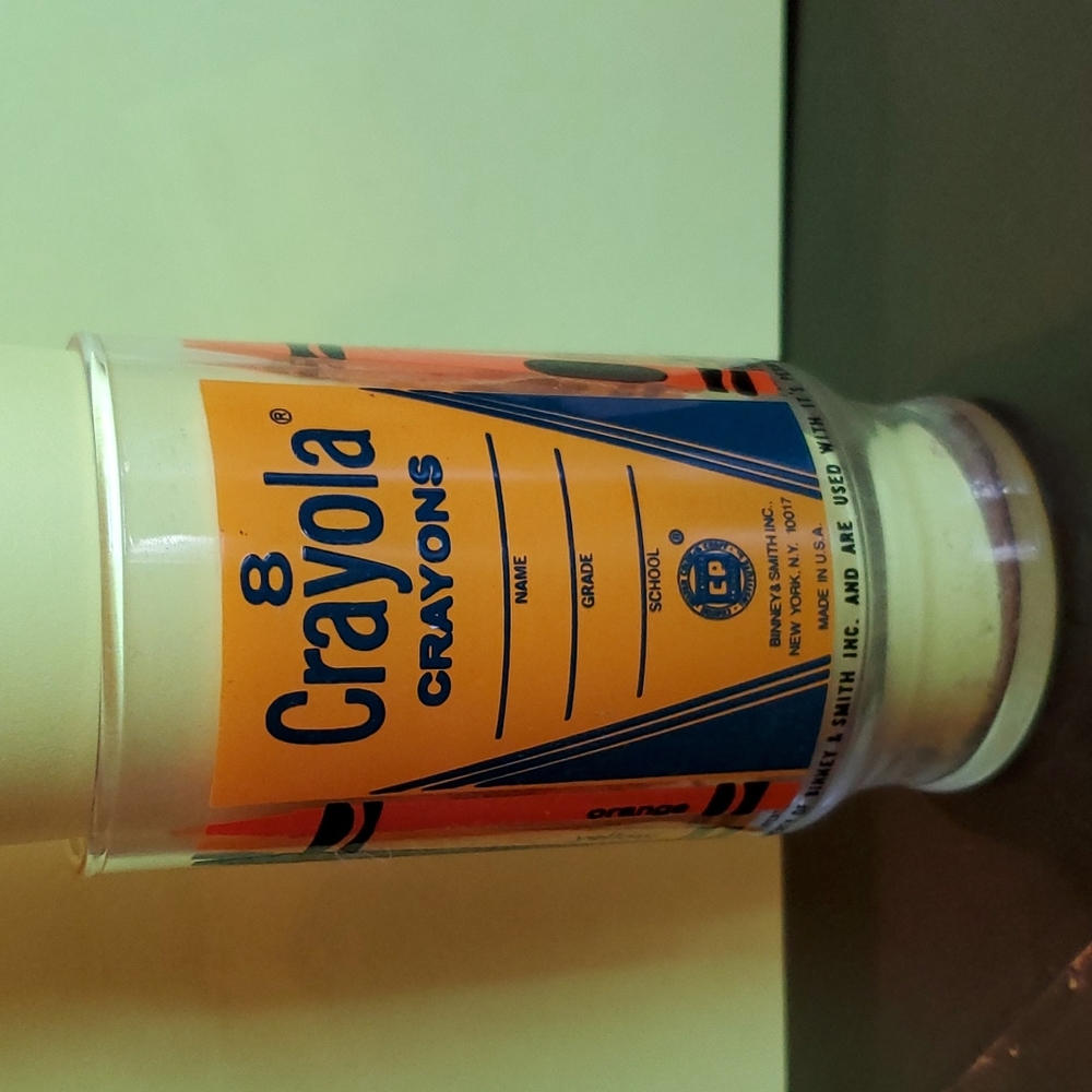 VINTAGE / RARE Crayola Crayon VINTAGE glass.